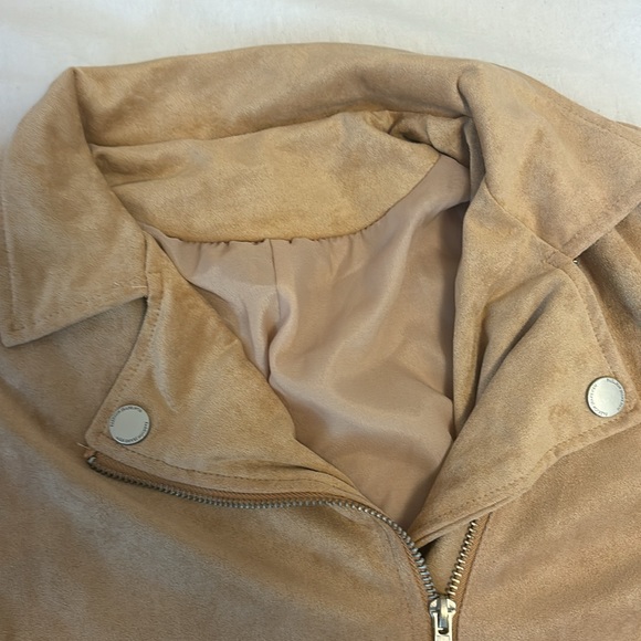 Brown Suede Zip Up Jacket - Picture 6 of 8